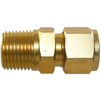 29-B003-0608 #3B 3/8x1/2 BSPT Brass Male Connector (54DCTBR.6-8) - Twin Ferrule Bi-Lok® Fitting