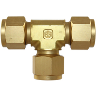 29-B014-02 #14B 1/8 Brass Union Tee (54DTAB.2-2) - Twin Ferrule Bi-Lok® Fitting