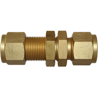 29-B031-02 #31B 1/8 Brass Bulkhead Union (54DSUB.2) - Twin Ferrule Bi-Lok® Fitting