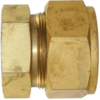 29-B065-02 #65B 1/8 Brass Tube Cap - Tube Nut Plug - Twin Ferrule Bi-Lok® Fitting