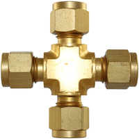 29-B068-05 #68B 5/16 Brass Union Cross - Twin Ferrule Bi-Lok® Fitting