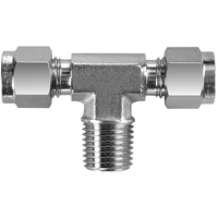 29-S012-0404 #12SS 1/4x1/4 BSPT 316SS Male Branch Tee - Twin Ferrule Superlok® Fitting