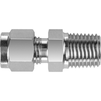 29-S203-0302 #3SS 3/16x1/8 NPT 316SS Male Connector - Twin Ferrule Superlok® Fitting