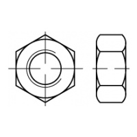 M6 Metric Coarse Hexagon Nut ISO 4032 Class 10 Zinc Plated