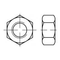 9/16" UNF Hexagon Nut AS2465 / ASME B18.2.2 Grade 8 Zinc Plated