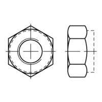 M16 Metric Coarse Nylon Insert Nyloc Nut DIN 985 Class 8 Zinc Plated