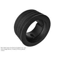 90mm SPA Section Cast Iron Pulley 4 Groove Taper Lock Centre