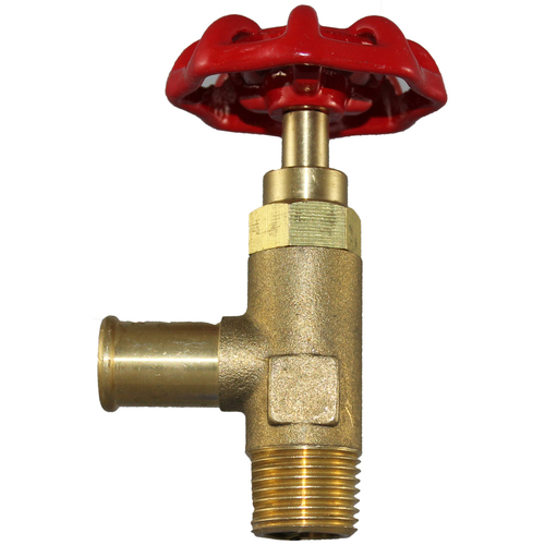 04-V404P-12-8 Truck Valve 3/4 Barb x 1/2 NPT Male. Right Angle