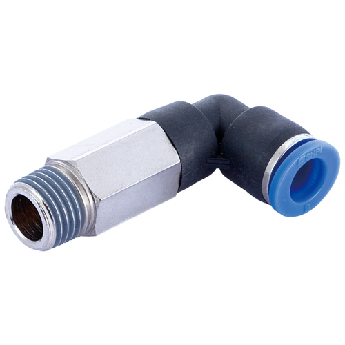 20-M005L-1002 QFM5L 10mm Tube x 1/8 BSPT Push-In Long Male Elbow