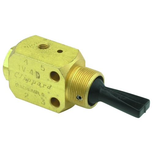 26-TV-4DP-H 3 Position Toggle Valve - Brass Toggle