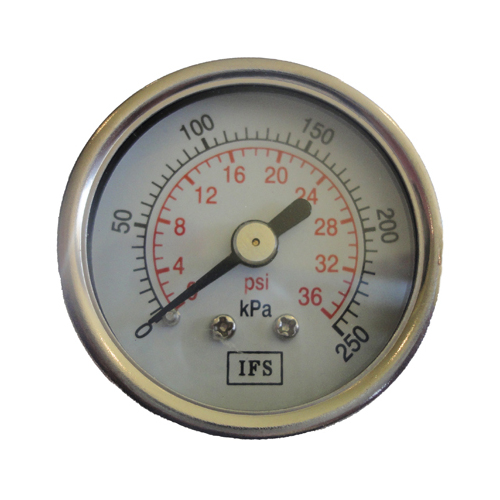 27-V04R2-001 Vacuum Gauge 40mm -100 KPA 1/8 BSPT Rear Entry Dry (25-1060)