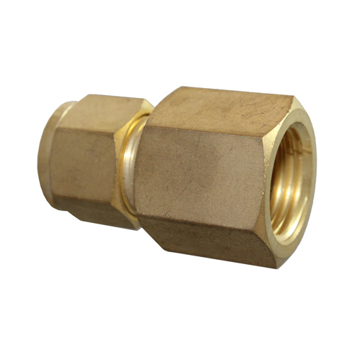 29-B010-0608 #10B 3/8x1/2 BSPT Brass Female Connector (54DSABR.6-8) - Twin Ferrule Bi-Lok® Fitting