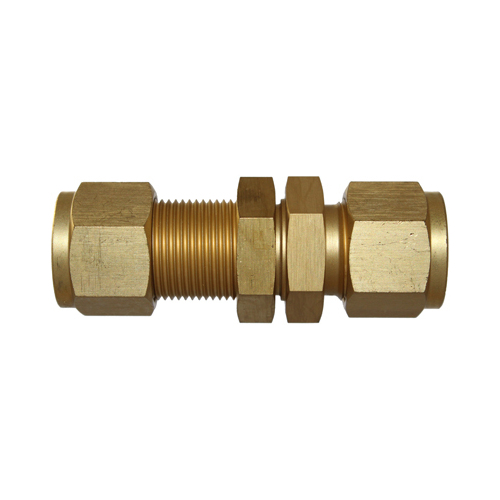 29-B031-10 #31B 5/8 Brass Bulkhead Union (54DSUB10) - Twin Ferrule Bi-Lok® Fitting