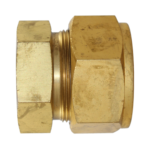 29-B065-02 #65B 1/8 Brass Tube Cap - Tube Nut Plug - Twin Ferrule Bi-Lok® Fitting