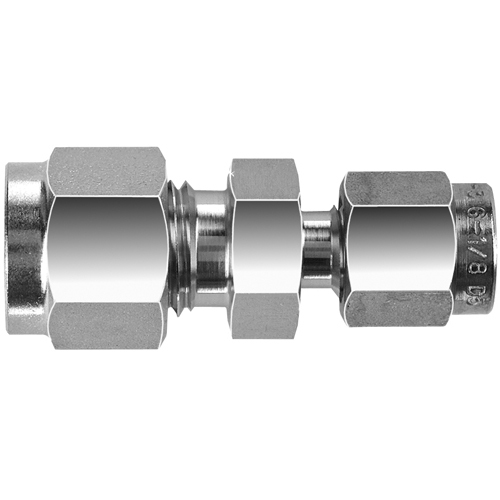 29-S004R-1608 #4RSS 1''x1/2 316SS Reducing Tube Union - Twin Ferrule Superlok® Fitting