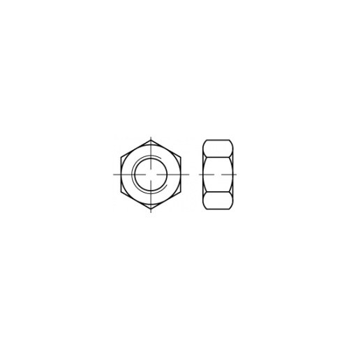 M6 Metric Coarse Hexagon Nut ISO 4032 Class 10 Zinc Plated