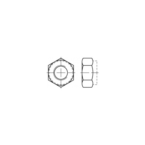 M6 Metric Coarse Nylon Insert Nyloc Nut DIN 985 Class 10 Zinc Plated