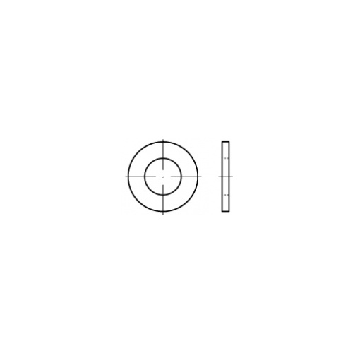 M6X13X1.5 Flat Round Washer Thru-Hardened High Tensile ASTM F436M Zinc Plated