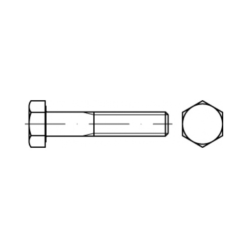 M5X25 Metric Coarse Hex Head Bolt AS1110.1 / ISO 4014 Class 8.8 Zinc Plated