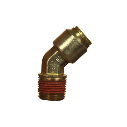 88-005D-0402 1/4 Tube x 1/8 NPT D.O.T. Air Brake Fixed Push-In 45 Deg Male Elbow