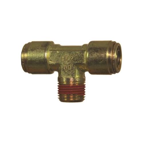 88-012-0402 1/4 Tube x 1/8 NPT D.O.T. Air Brake Push-In Male Branch Tee