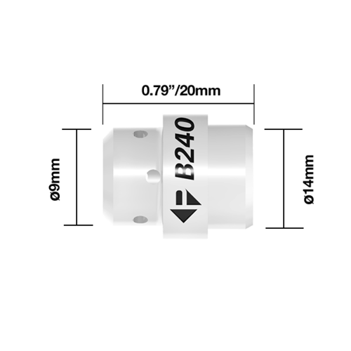 Binzel® Style Gas Diffuser White BZL 24 - DIF24W