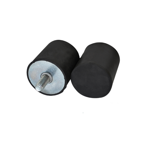 80X60mm Cylindrical Anti Vibration Rubber Mount Male x Buffer B (55 Shore)