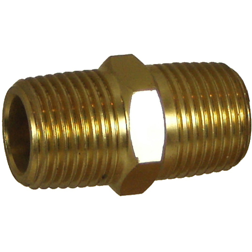 02N27-04 #27 1/4 NPT Hex Nipple (02-N2702)