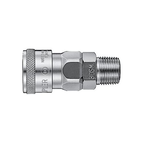 08-NHSS-20SM 1/4 Male Stainless Steel Hi-Cupla Socket