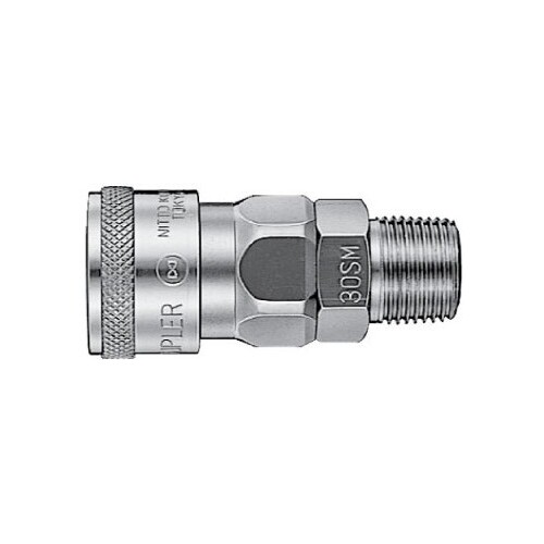 08-NHSS-40SM 1/2 Male Stainless Steel Hi-Cupla Socket