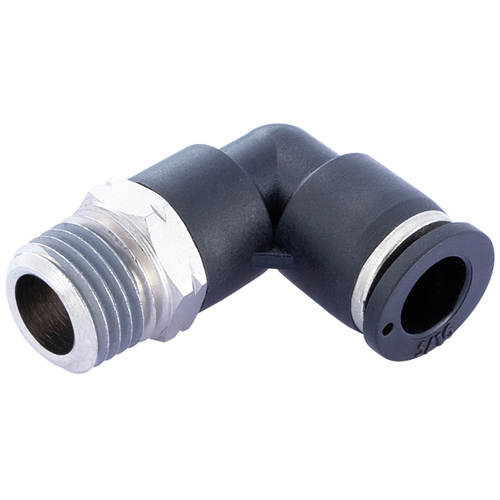 20-005-04M05 QF5 1/4 Tube x M5 Push-In Male Elbow