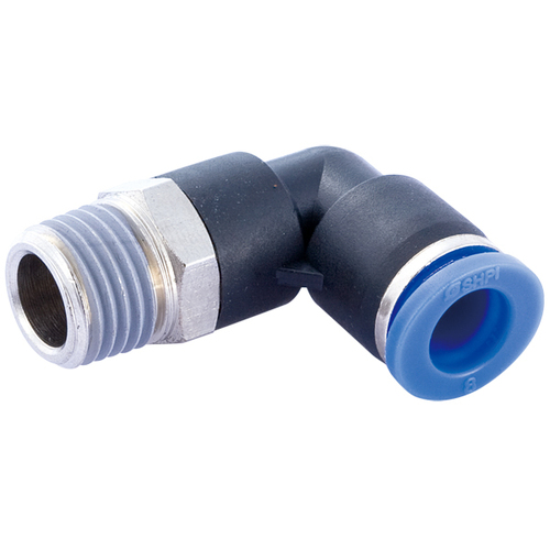 20-M005-04M03 QFM5 4mm Tube x M3 Push-In Male Elbow